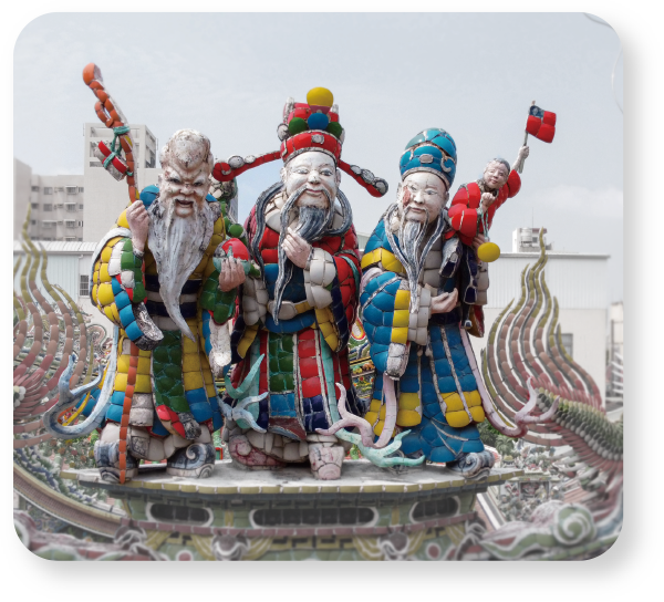 Three Immortals of Prosperity, Status, and Longevity