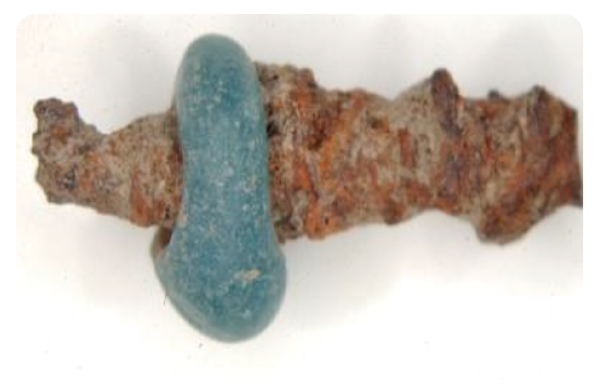 Glass Beads Wound Around Metal Rods