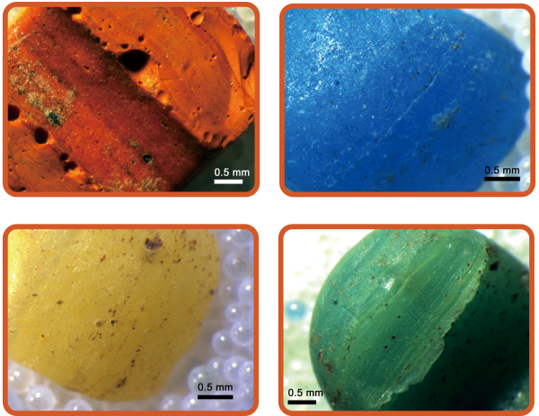 Old Xianglan Archeological Site Excavated samples of glass beads