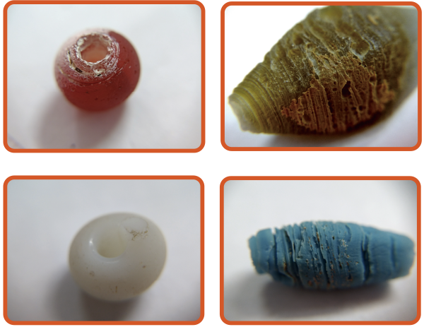 Chiwulan Archeological Site Excavated samples of glass beads