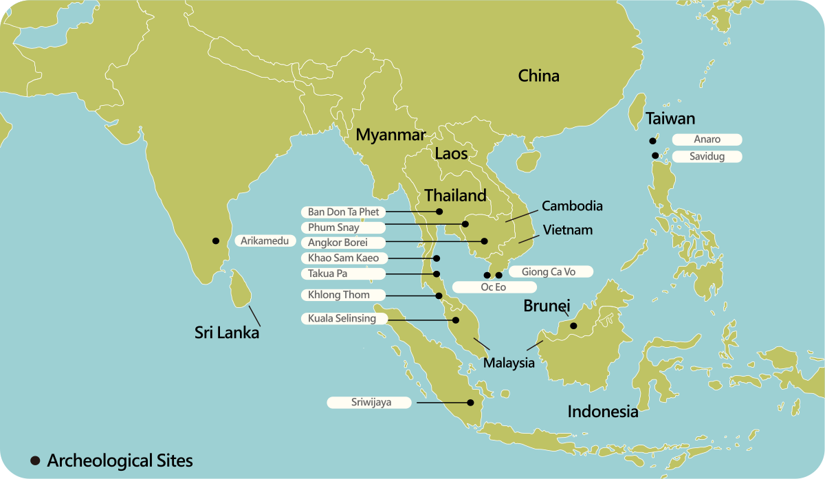 Early Iron Age – Map of Taiwan and the Region around the South China Sea