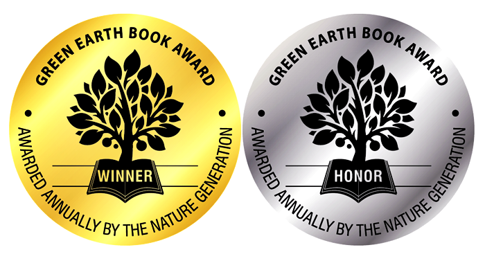 圖1. 綠色地球圖書獎「Green Earth Book Award」年度獎章與榮譽獎章
