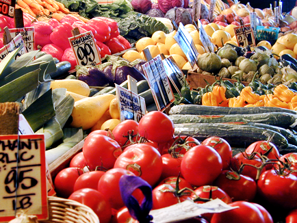 圖2. 市場裡販賣的蔬菜水果最能說明物種多樣性