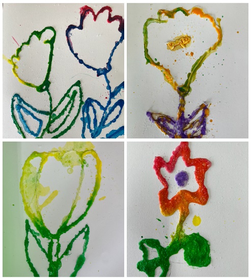 圖15. 彩繪溶鹽作品