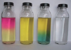 圖四　四種酸鹼指示劑於醋酸與碳酸氫鈉