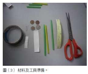 圖（3） 材料及工具準備。